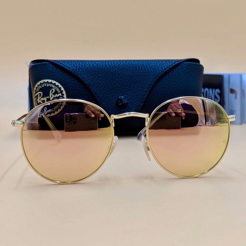 RB 3447 PINK/GOLD MIRRORED